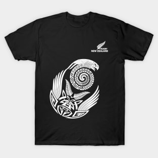 All Blacks Rugby New Zealand Maori Tattoo Bird T-Shirt